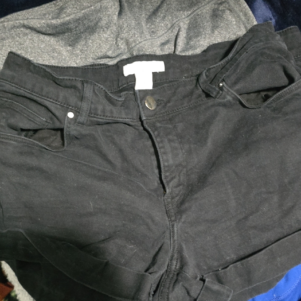 H&M Black Jean Shorts